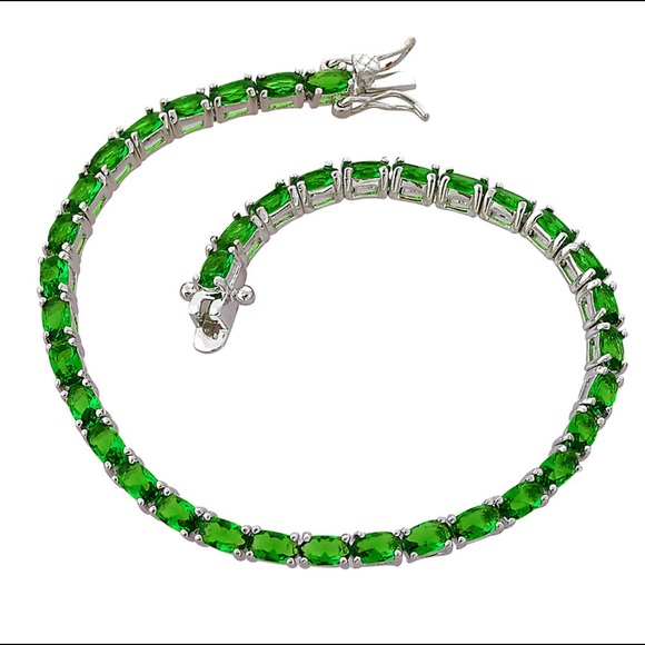 Emerald CZ Ovals Tennis Bracelet, NWT - Picture 6 of 6